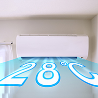 エアコンの設定温度は28℃
